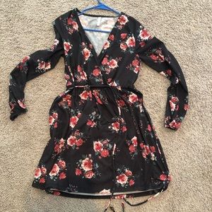 Flower wrap dress